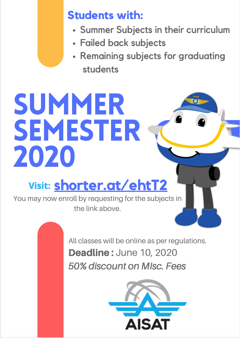 Summer Semester 2020 Announcement - AISAT