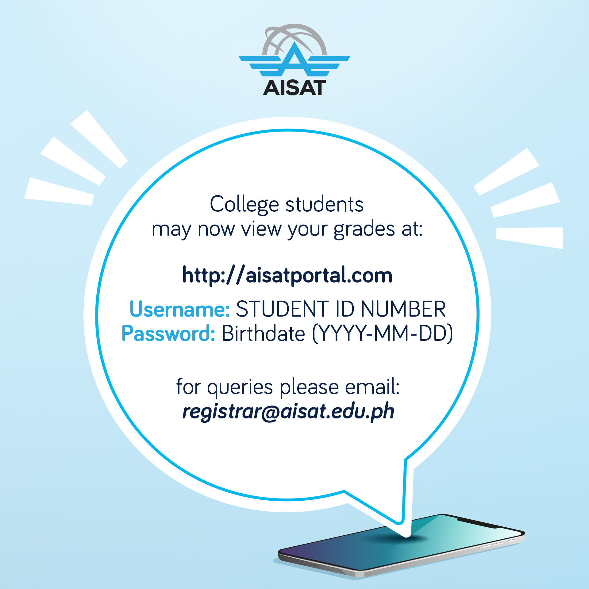 Online Grades Access - AISAT